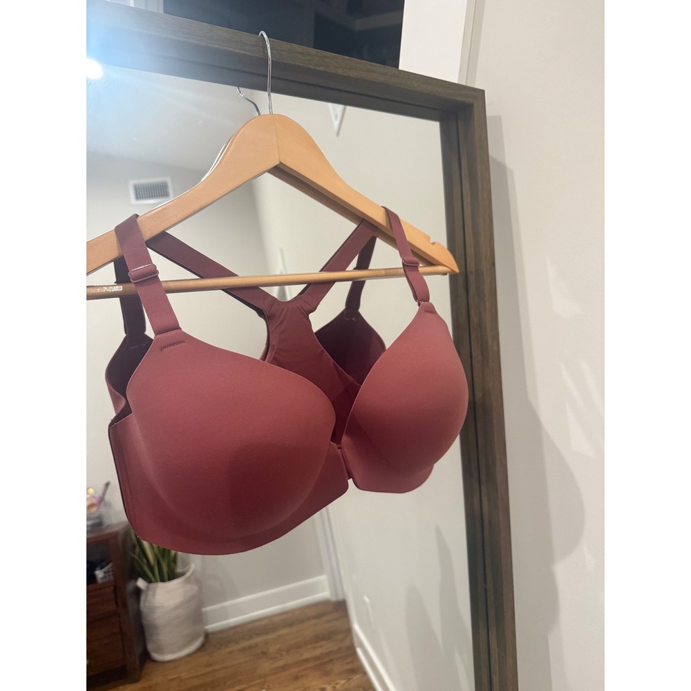 Soma Enbliss Front Close Racerback Bra 36D Rose Terracotta Underwire Padded Cup